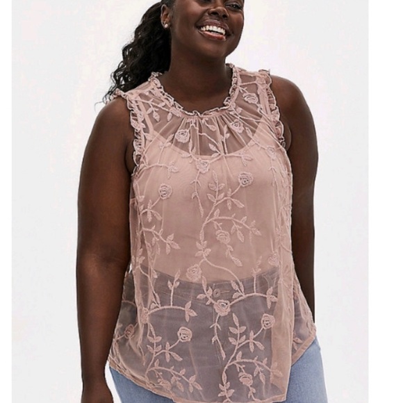 torrid Tops - NEW! Torrid Blush Pink Lace Blouse 4X gift